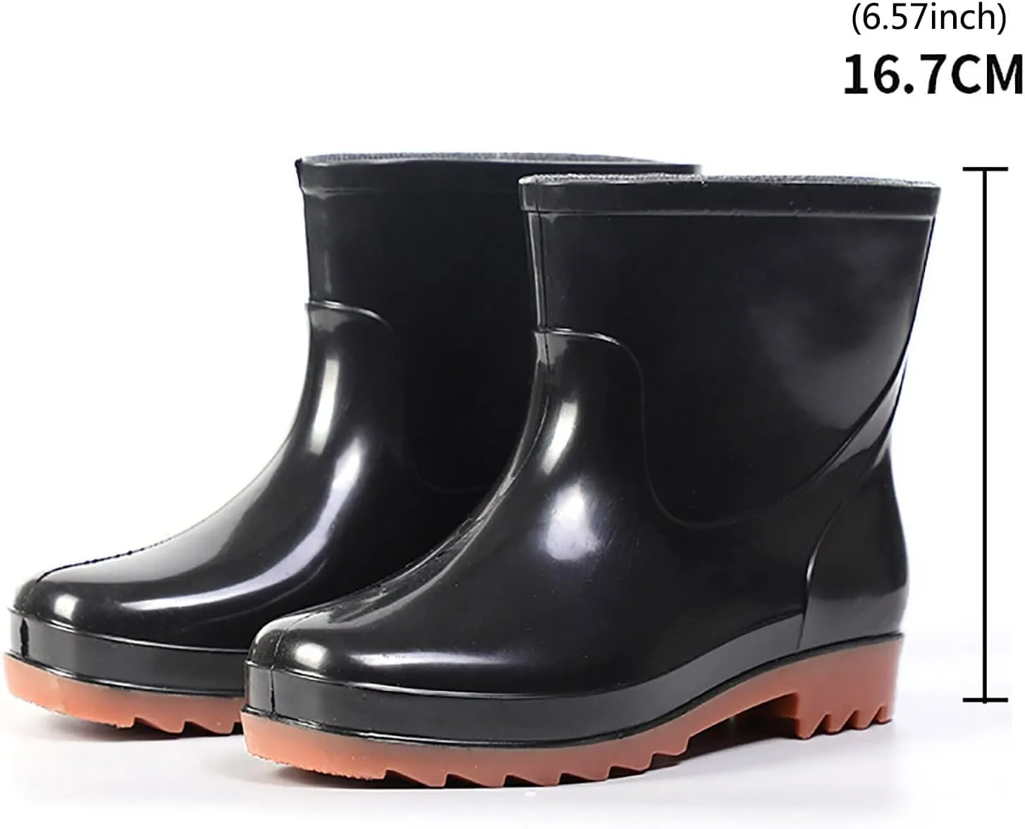 Rain Boots Women Wide Calf Mens Grounded Footwear Booties with Heel Non Slip Work Barefoot Shoes Waterproof Rain and Garden Shoe for Women Outdoor Wide Calf Boots