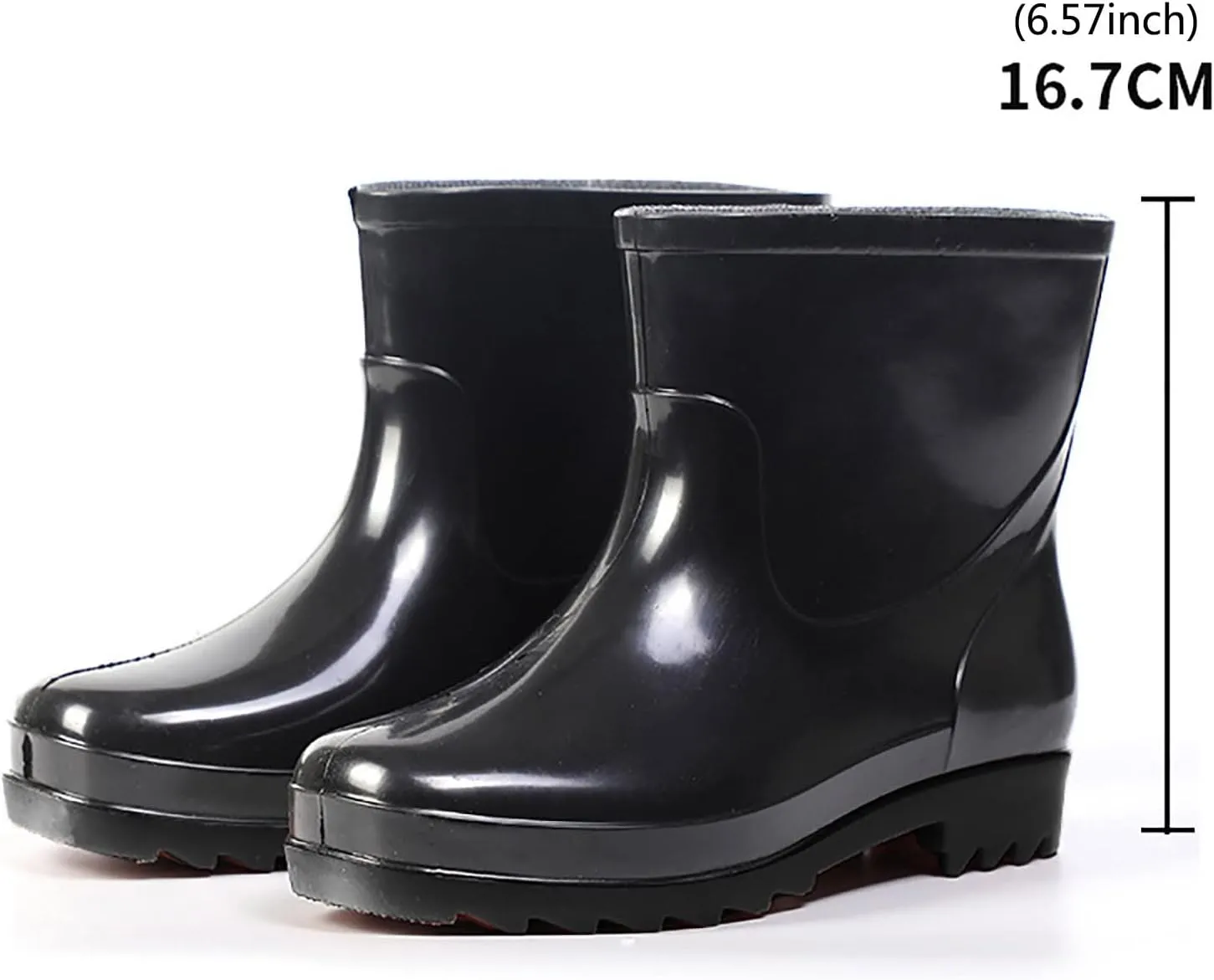 Rain Boots Women Wide Calf Mens Grounded Footwear Booties with Heel Non Slip Work Barefoot Shoes Waterproof Rain and Garden Shoe for Women Outdoor Wide Calf Boots