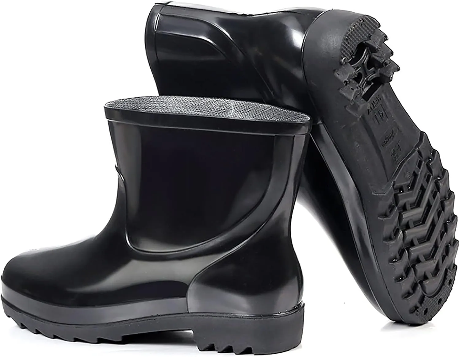 Rain Boots Women Wide Calf Mens Grounded Footwear Booties with Heel Non Slip Work Barefoot Shoes Waterproof Rain and Garden Shoe for Women Outdoor Wide Calf Boots