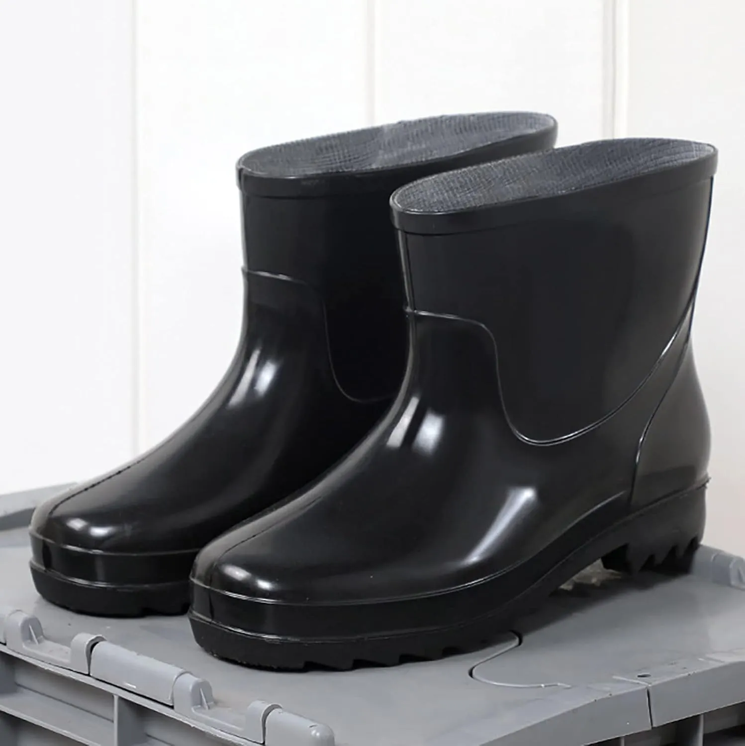 Rain Boots Women Wide Calf Mens Grounded Footwear Booties with Heel Non Slip Work Barefoot Shoes Waterproof Rain and Garden Shoe for Women Outdoor Wide Calf Boots