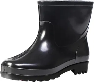Rain Boots Women Wide Calf Mens Grounded Footwear Booties with Heel Non Slip Work Barefoot Shoes Waterproof Rain and Garden Shoe for Women Outdoor Wide Calf Boots