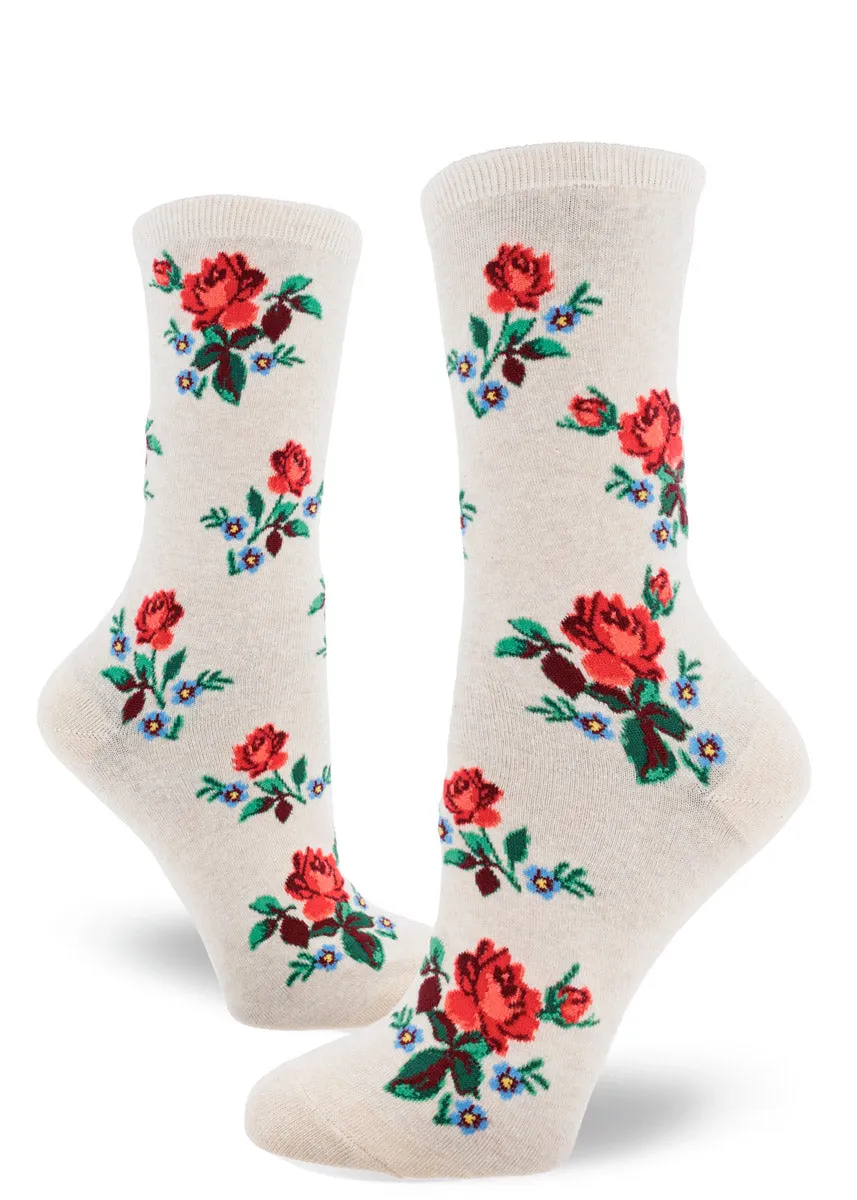 Red Rose Women's Socks