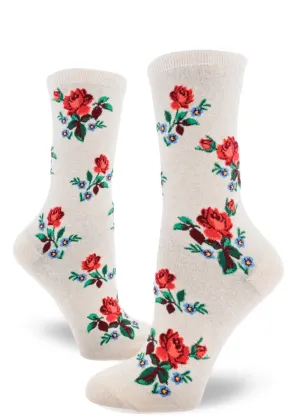 Red Rose Women's Socks