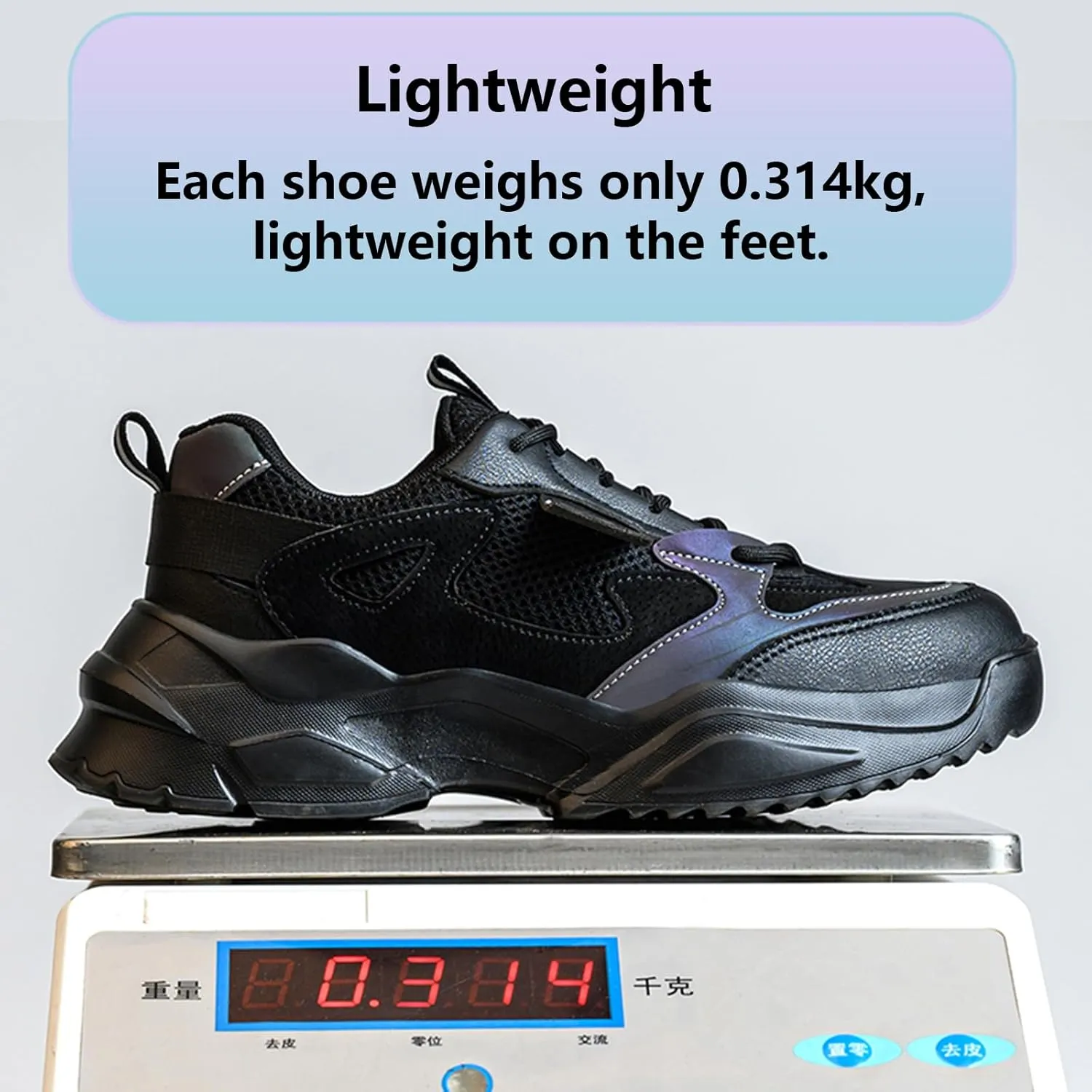 Safety Shoes Steel Toe Cap Shoes for Men Lightweight Work Boots Non Slip Construction Puncture Proof Shoes