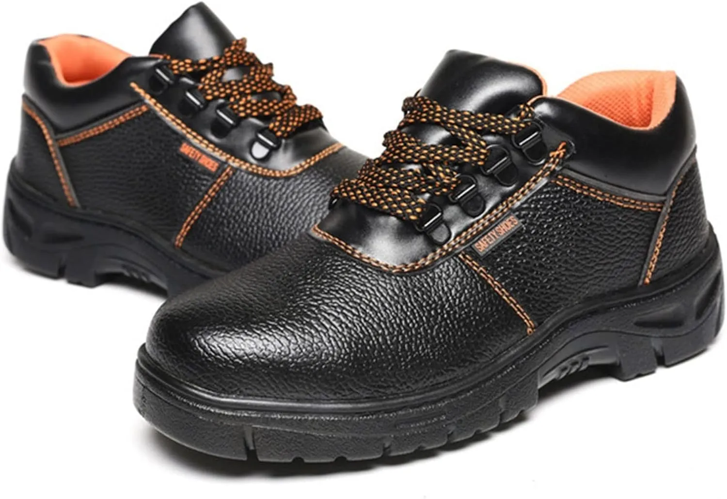 Safety Shoes Trainers Mens Women Lightweight Breathable Work Shoes Steel Toe Cap (Color : Black, Size : 6.5 US)