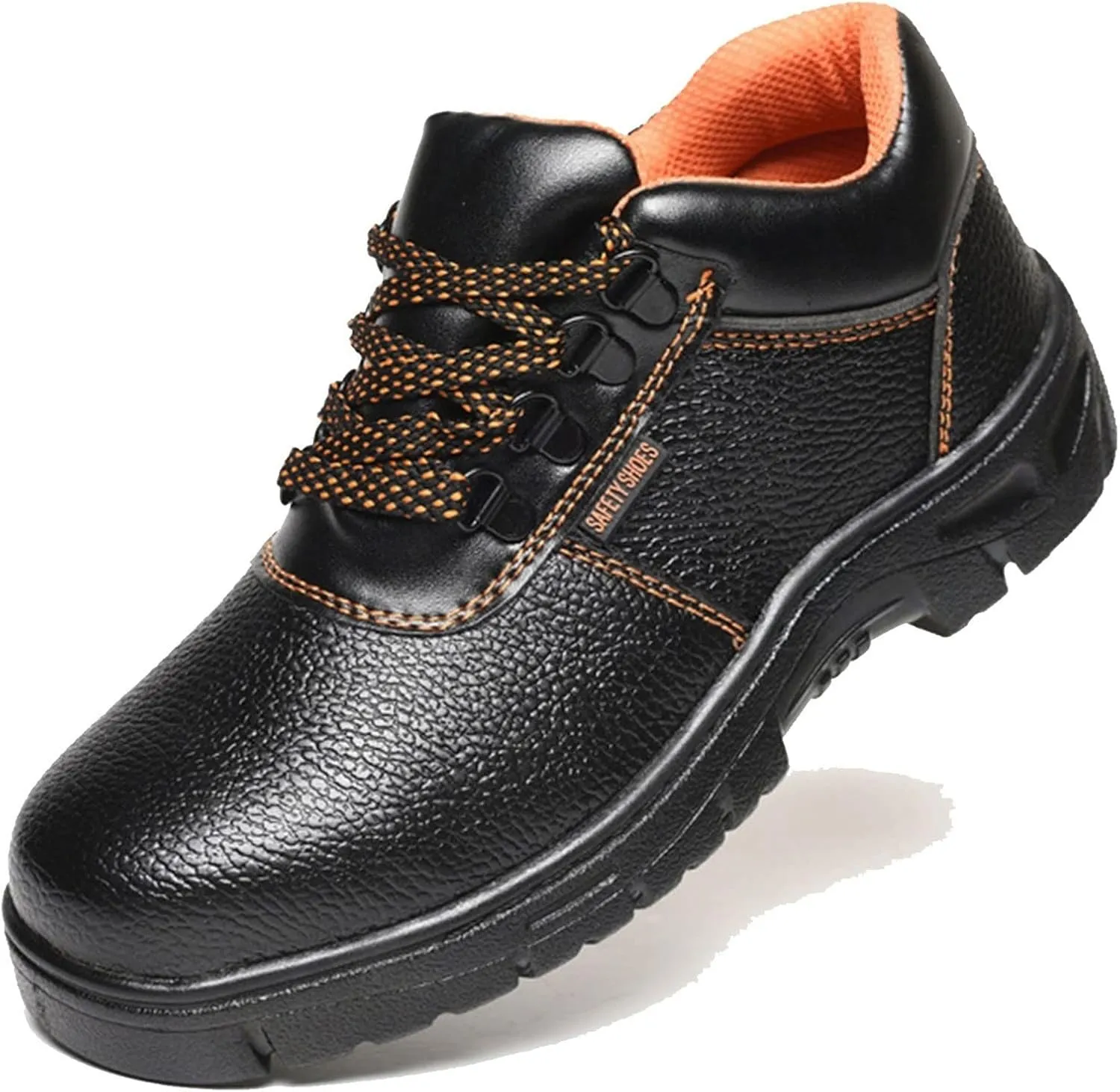 Safety Shoes Trainers Mens Women Lightweight Breathable Work Shoes Steel Toe Cap (Color : Black, Size : 6.5 US)