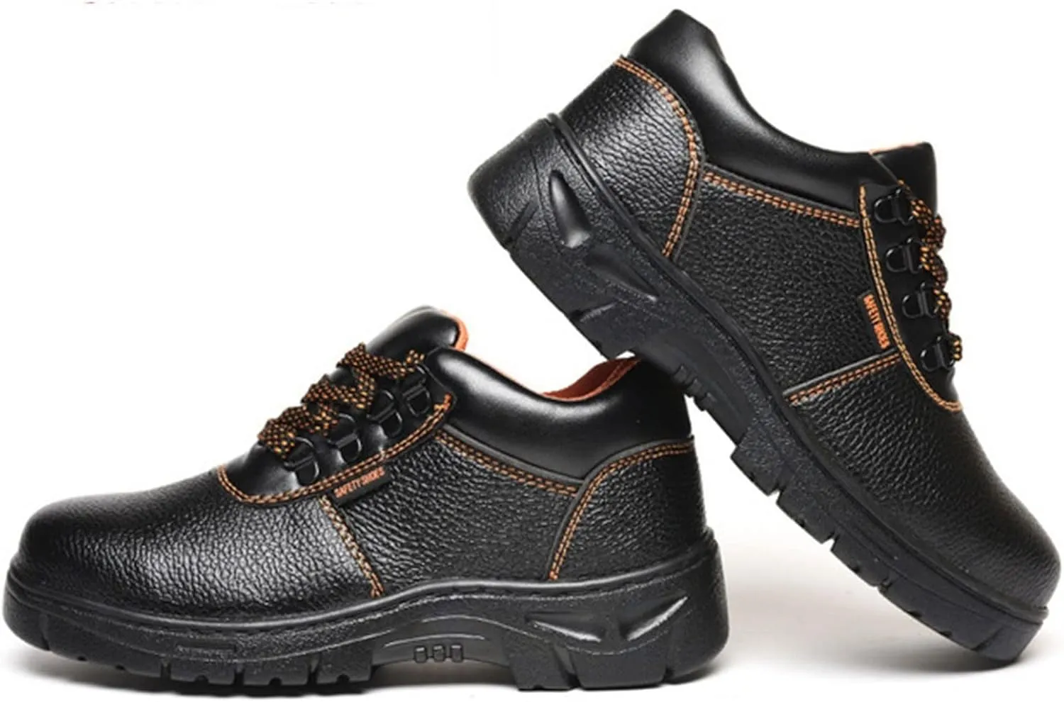 Safety Shoes Trainers Mens Women Lightweight Breathable Work Shoes Steel Toe Cap (Color : Black, Size : 6.5 US)