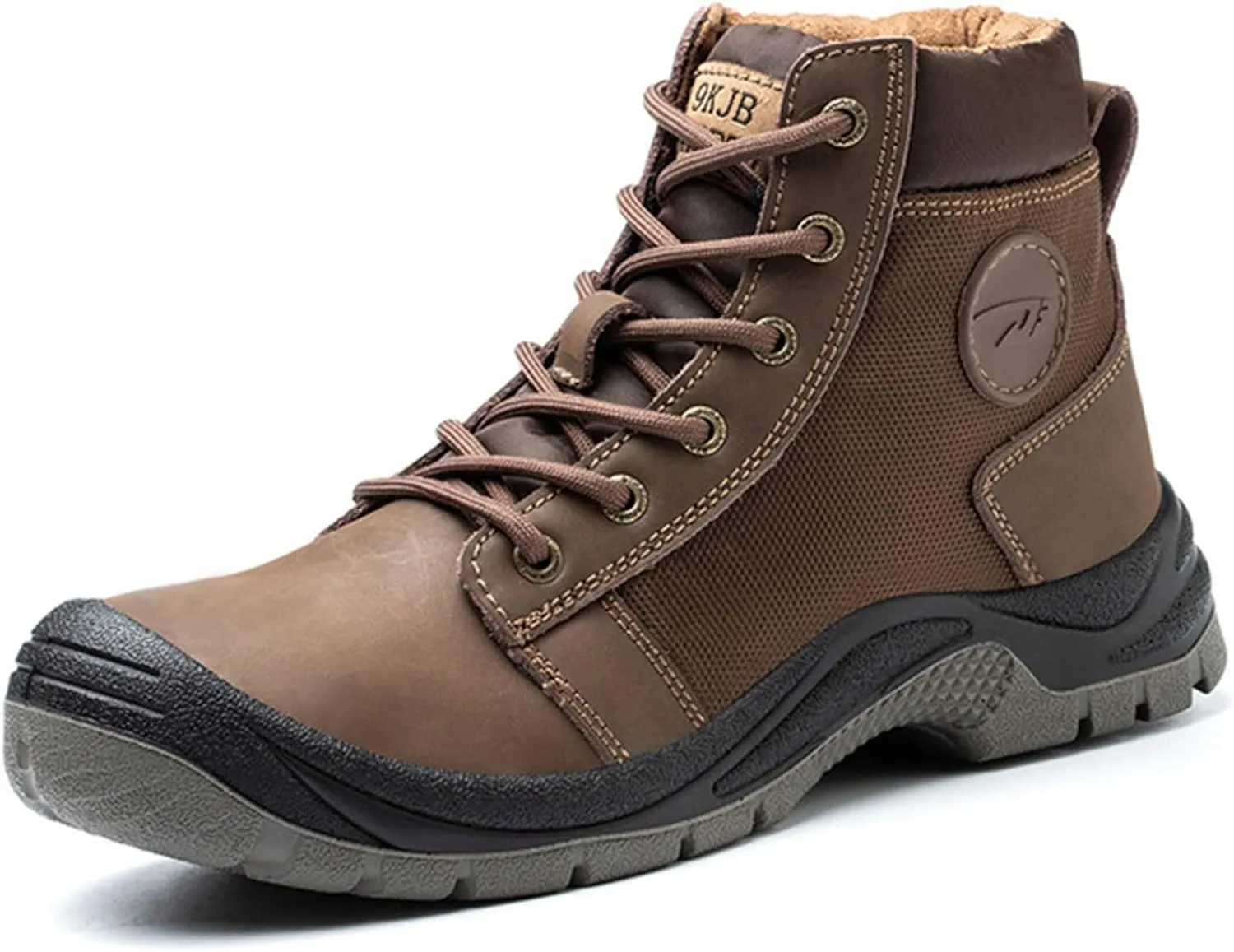 Safety Shoes Work Shoes Men Women Lightweight Safety Trainers with Steel Toe Caps (Color : Brown, Size : 6.5 US)