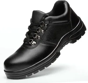 Safety Trainers for Men Women Steel Toe Cap Safety Shoes Lightweight Breathable Industrial (Color : Black, Size : 6.5 US)