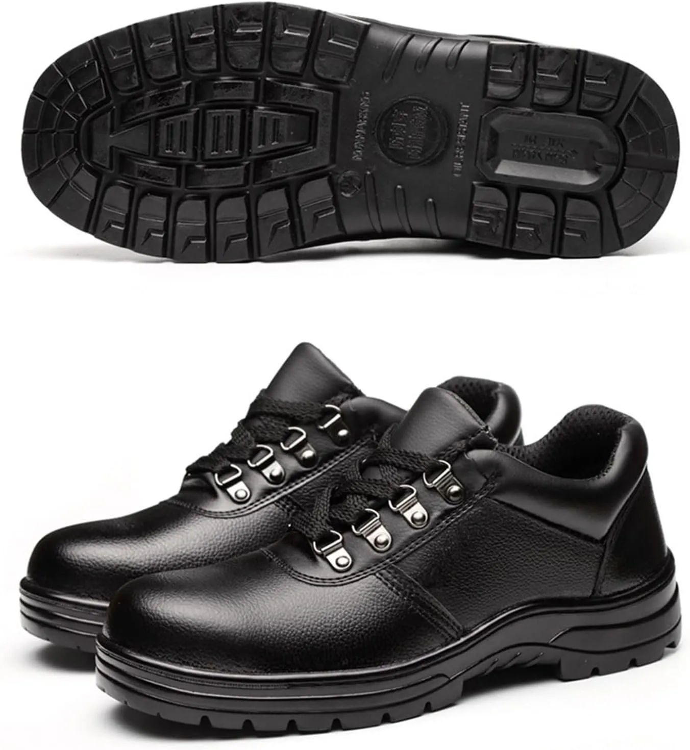 Safety Trainers for Men Women Steel Toe Cap Safety Shoes Lightweight Breathable Industrial (Color : Black, Size : 6.5 US)