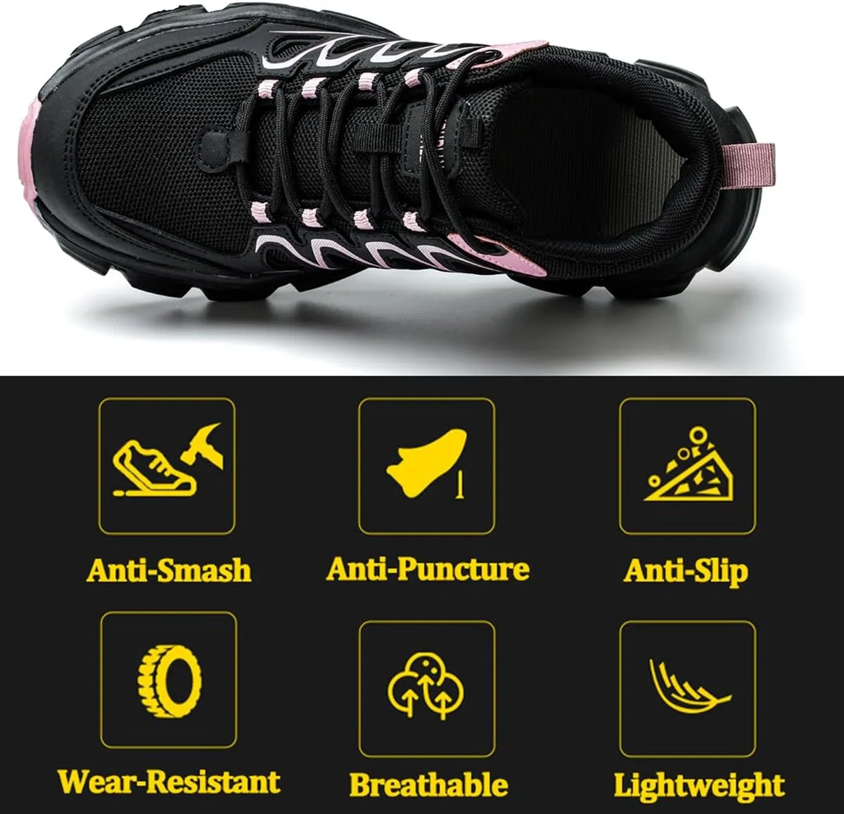 Safety Trainers Men Women Steel Toe Cap Trainers Lightweight Breathable Industrial Non Slip Work Shoes
