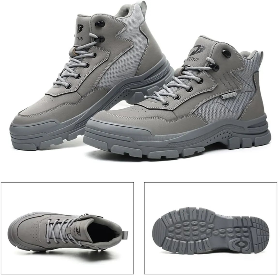 Safety Trainers Men's Steel Toe Cap Trainers Lightweight Safety Shoes for Men Breathable Work Boots