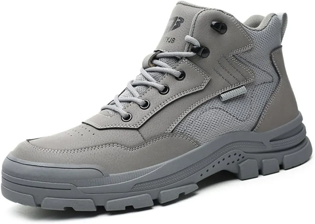 Safety Trainers Men's Steel Toe Cap Trainers Lightweight Safety Shoes for Men Breathable Work Boots