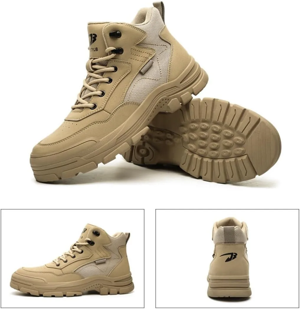 Safety Trainers Men's Steel Toe Cap Trainers Lightweight Safety Shoes for Men Breathable Work Boots