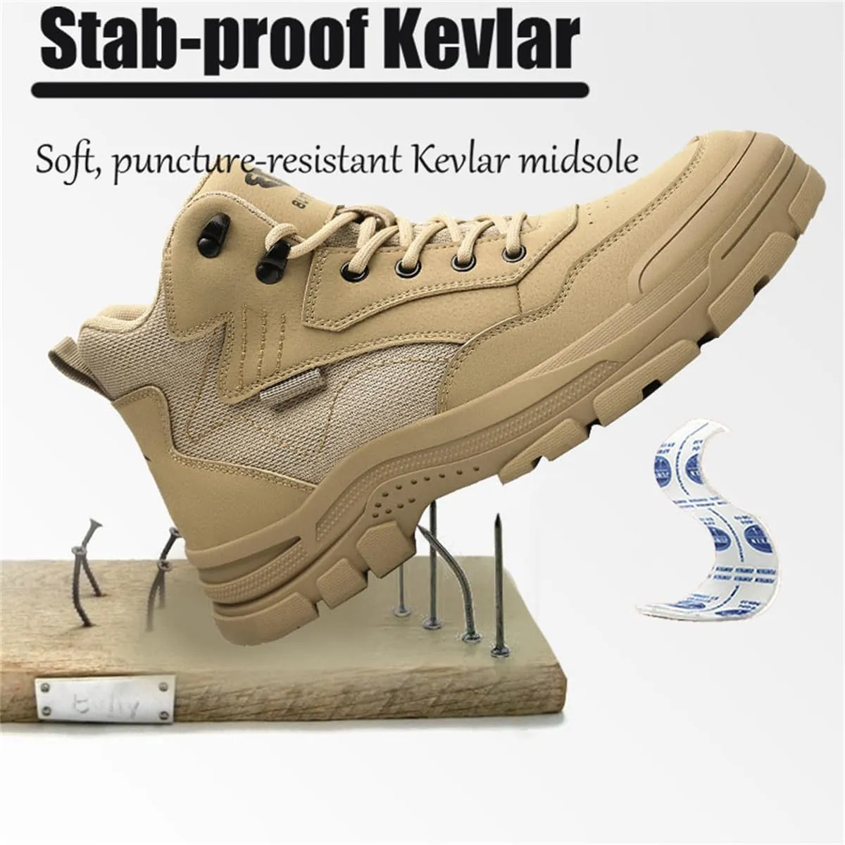 Safety Trainers Men's Steel Toe Cap Trainers Lightweight Safety Shoes for Men Breathable Work Boots