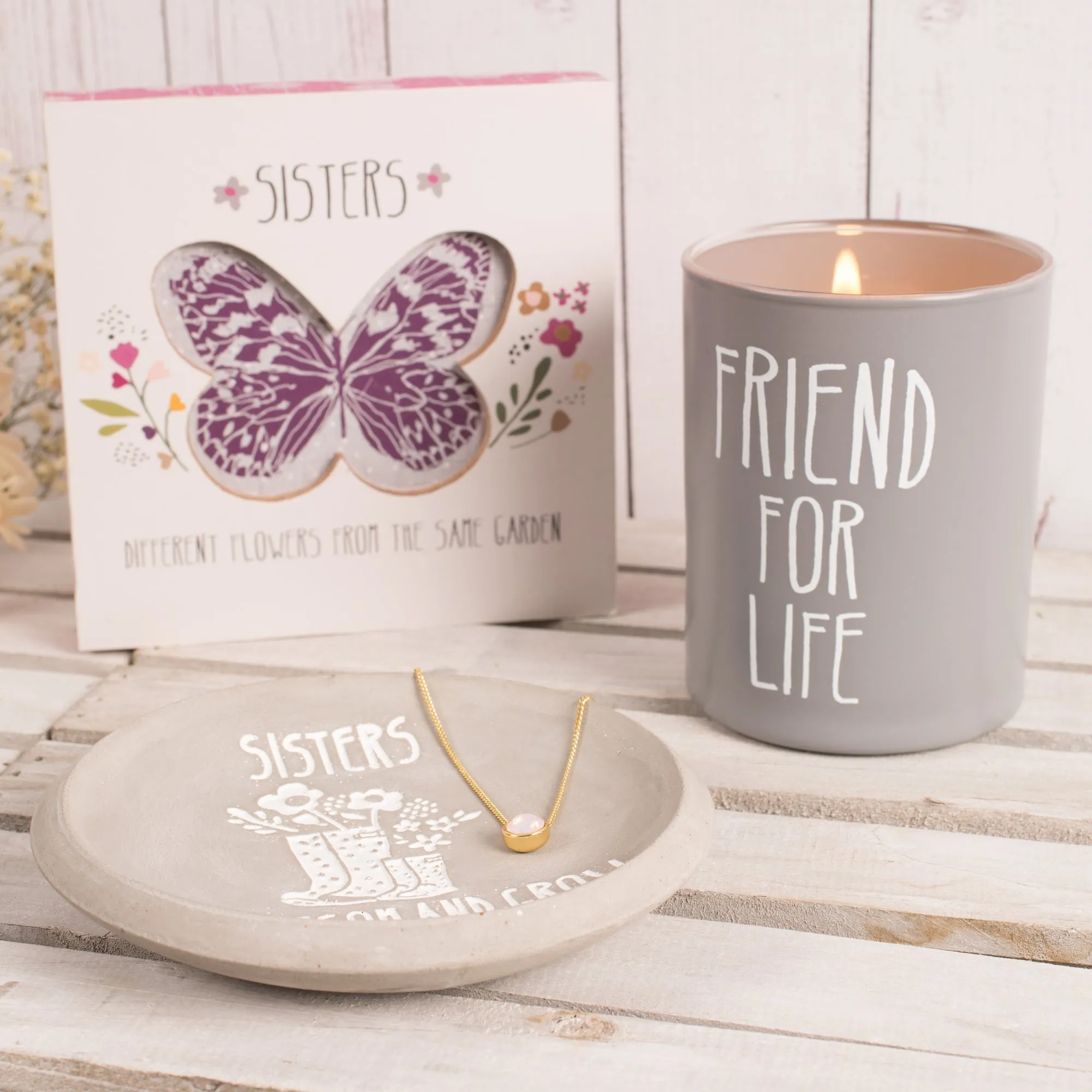 Sisters 5" Cement Keepsake Dish