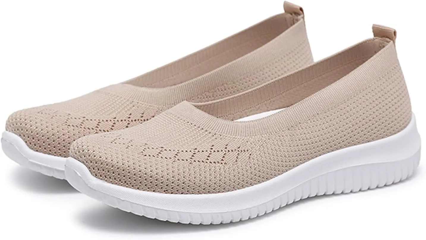 Sneakers for Women Athletic Walking Shoes Slip On Casual Mesh-Comfortable Tennis Workout Sneakers Arch Support Non Slip Work Shoes Casual Lightweight Tennis Workout Shoes Running Jogging Shoes