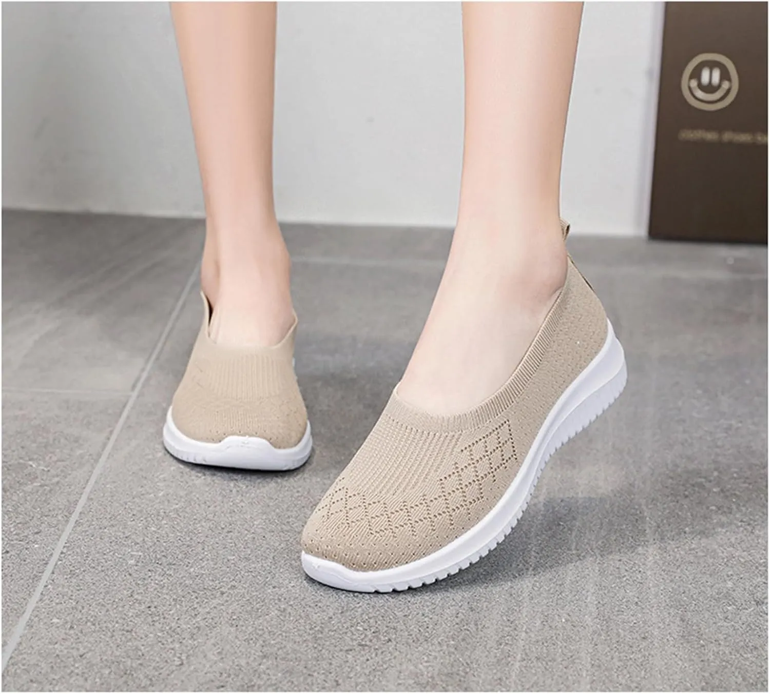 Sneakers for Women Athletic Walking Shoes Slip On Casual Mesh-Comfortable Tennis Workout Sneakers Arch Support Non Slip Work Shoes Casual Lightweight Tennis Workout Shoes Running Jogging Shoes