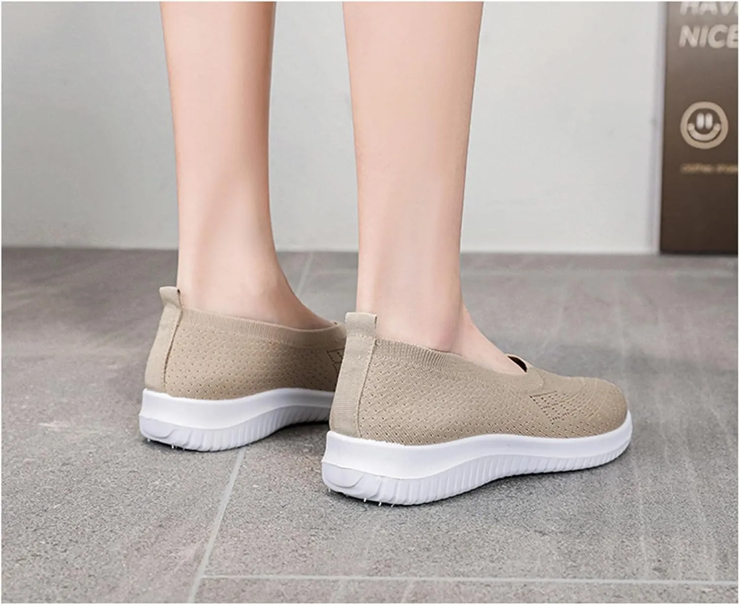 Sneakers for Women Athletic Walking Shoes Slip On Casual Mesh-Comfortable Tennis Workout Sneakers Arch Support Non Slip Work Shoes Casual Lightweight Tennis Workout Shoes Running Jogging Shoes
