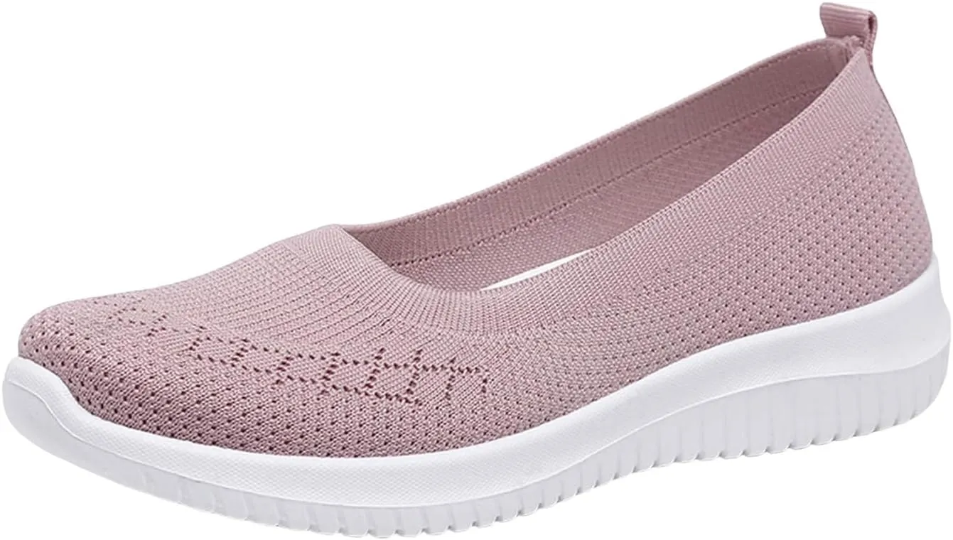 Sneakers for Women Athletic Walking Shoes Slip On Casual Mesh-Comfortable Tennis Workout Sneakers Arch Support Non Slip Work Shoes Casual Lightweight Tennis Workout Shoes Running Jogging Shoes