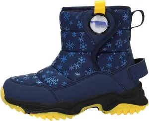 Snow Boots for Kids Boys Winter Warm Wateroof Insulated Fleece Lined Cozy Comfortable Outdoor Hiking Sneaker