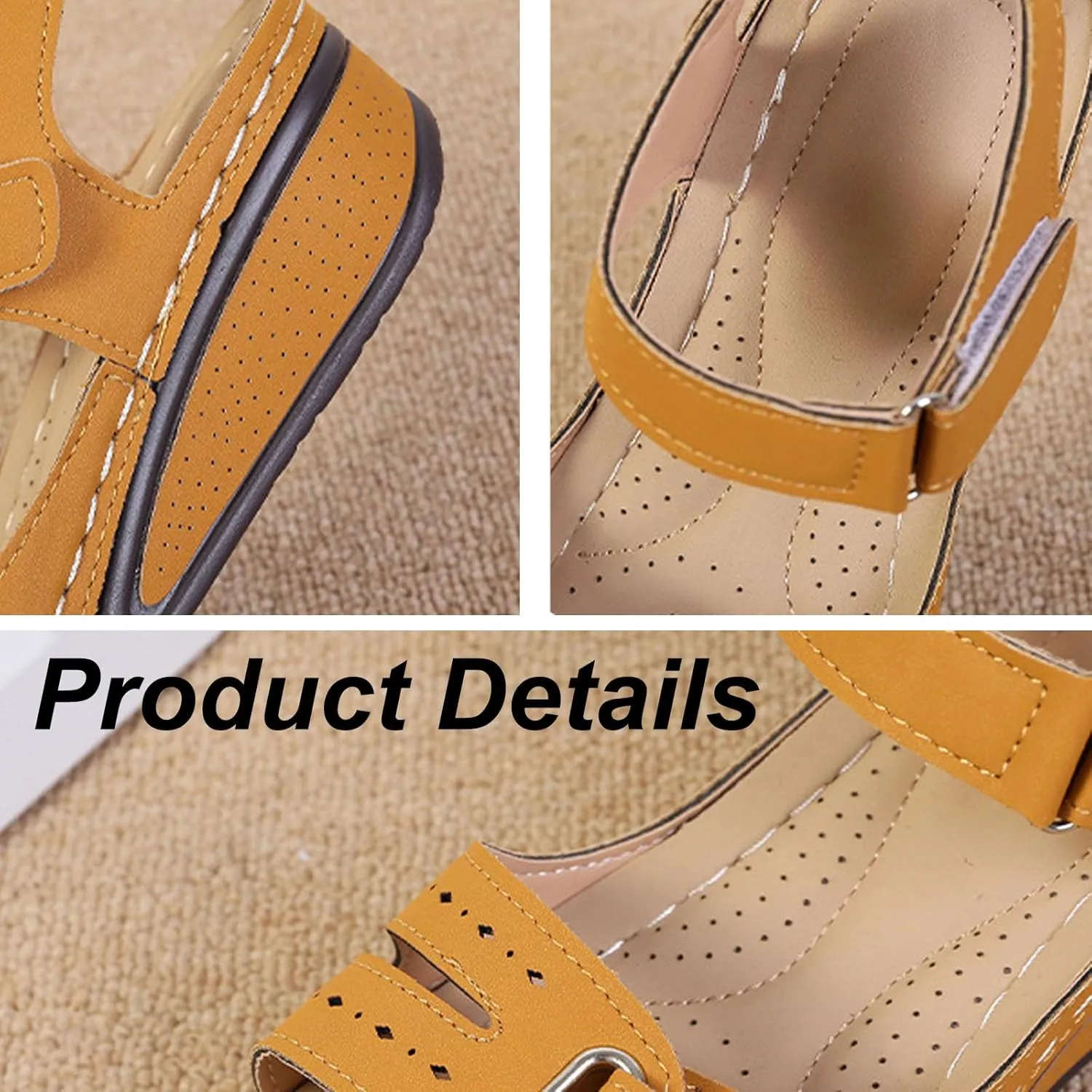 Soft & Stylish Wedge Sandals for Effortless Comfort, Stylish Sandals Walking Shoes for Women, 2025 Orthopedic Walking Platform Sandals Sport Ankle Strap Summer Slides