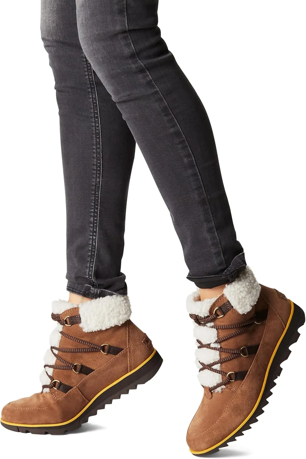 Sorel Women's Harlow Lace Cozy Boot  Waterproof Leather Ankle Booties