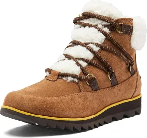 Sorel Women's Harlow Lace Cozy Boot  Waterproof Leather Ankle Booties