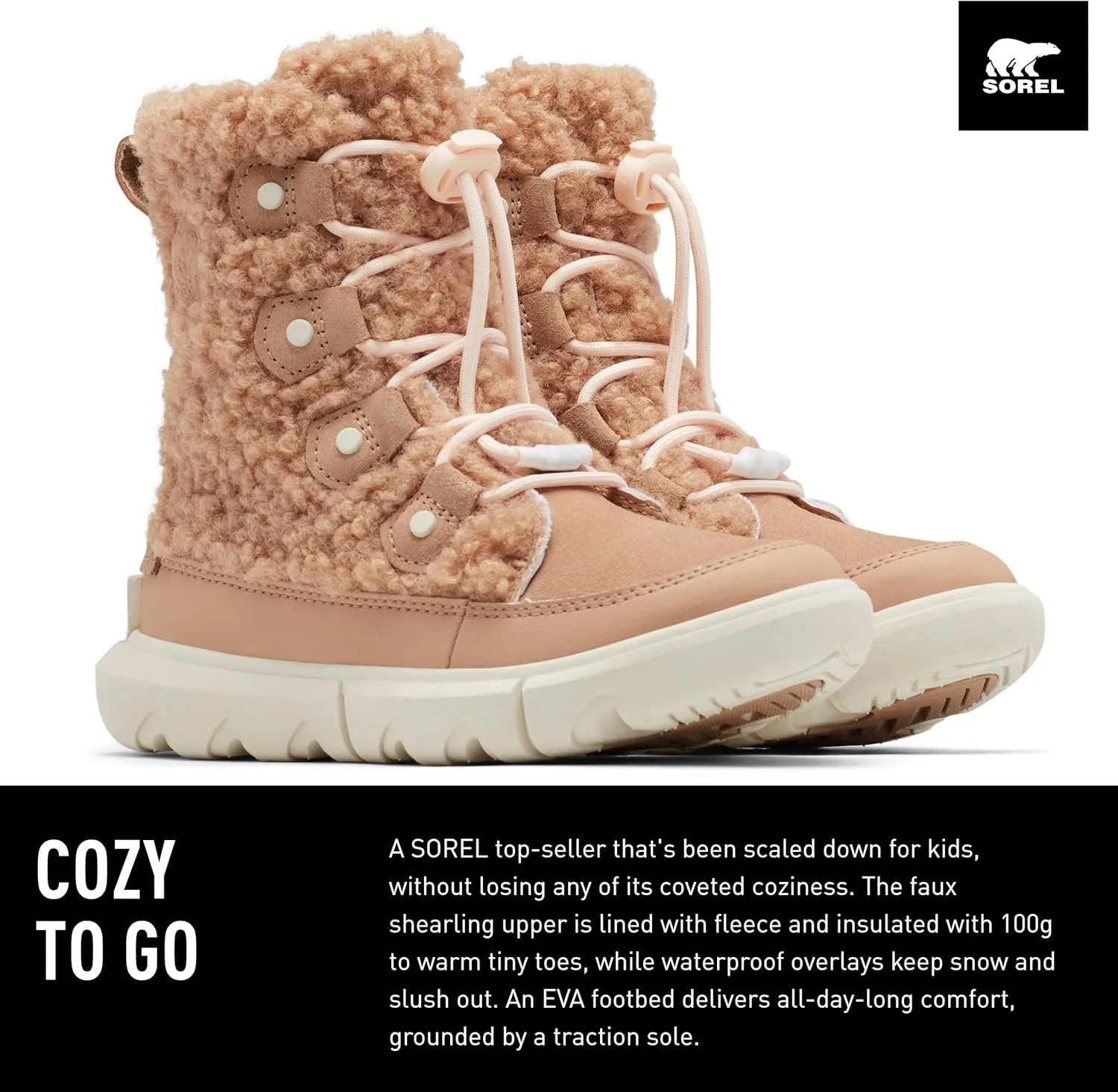 Sorel Youth Unisex Youth Explorer Cozy Boots