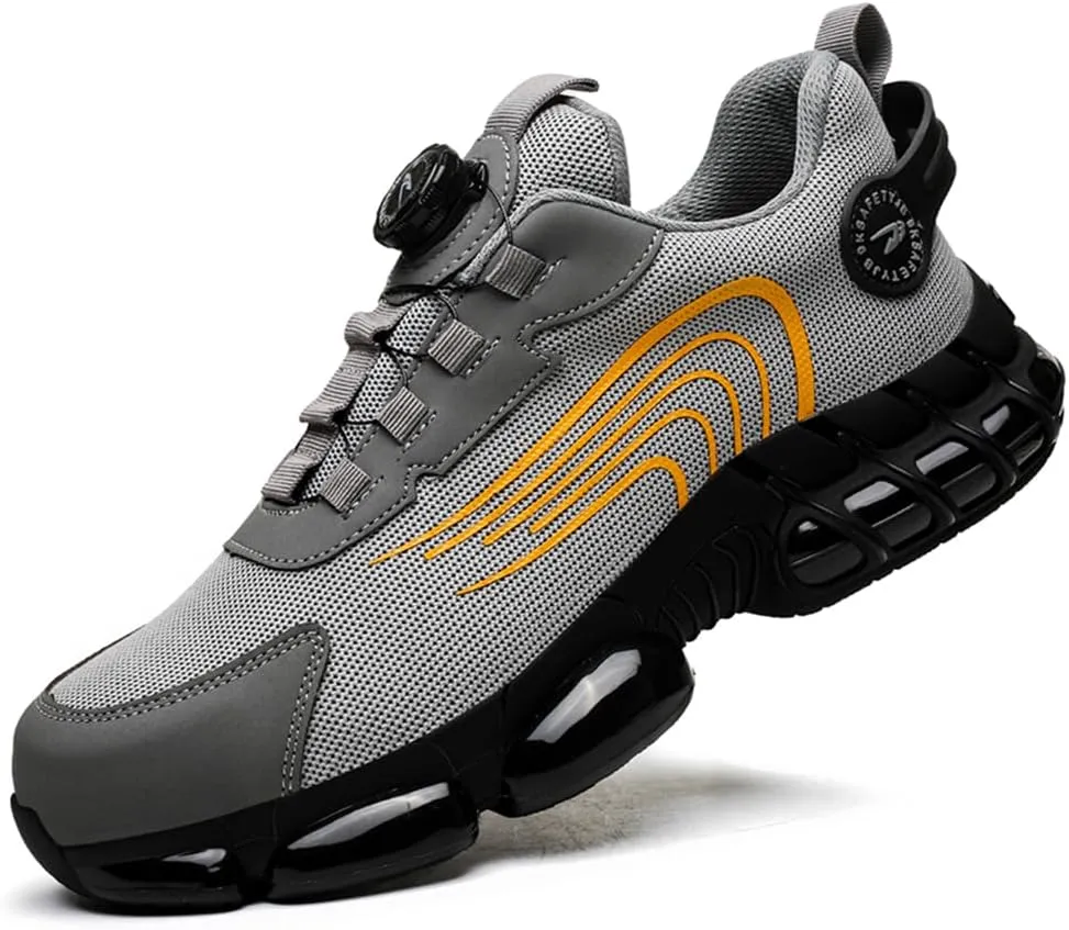 Steel Toe Shoes for Men Women Prestivos Shoes Safety Shoe Steel Toe Power Trainers Anti-Slip Lightweight Comfortable Puncture Proof Sneakers