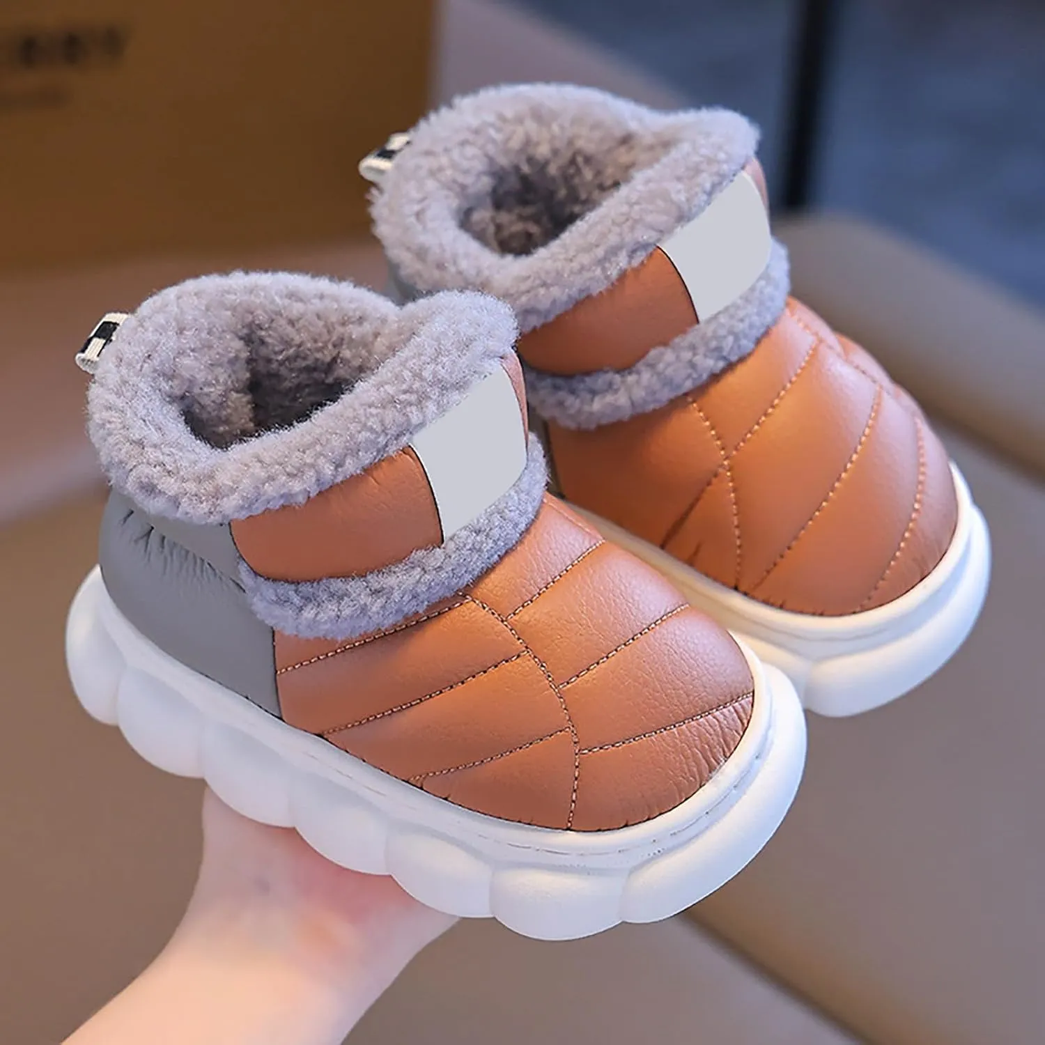 Toddler Boots Girls Boys Winter Boots Cozy Fleece Snow Boots Outdoor Warm Shoes Girls Winter Boots Girls Ankle Boots