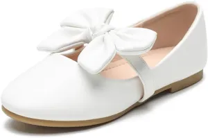 Toddler Flower Girl Dress Shoes Girls Bowknot Ballerina Ballet Mary Jane Flats Party Wedding School Dance Shoe for Kids