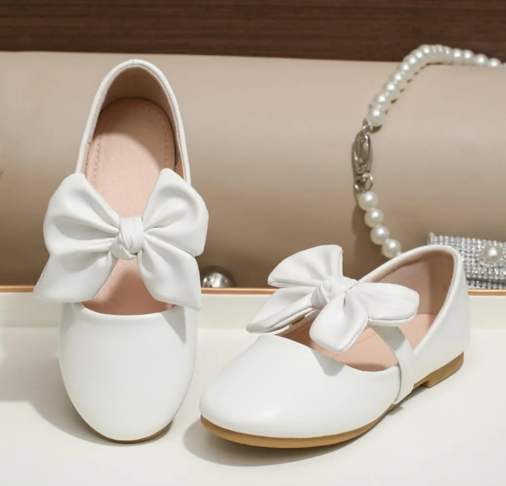 Toddler Flower Girl Dress Shoes Girls Bowknot Ballerina Ballet Mary Jane Flats Party Wedding School Dance Shoe for Kids