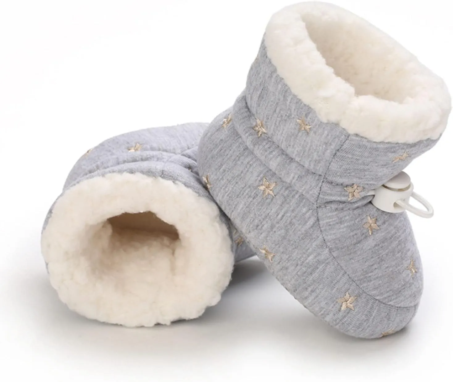 Toddler Fuzzy Lined Boots Size 12 Baby Girls Light House Short Booties Newborn Funny Furry Winter Warm Cozy Shoes