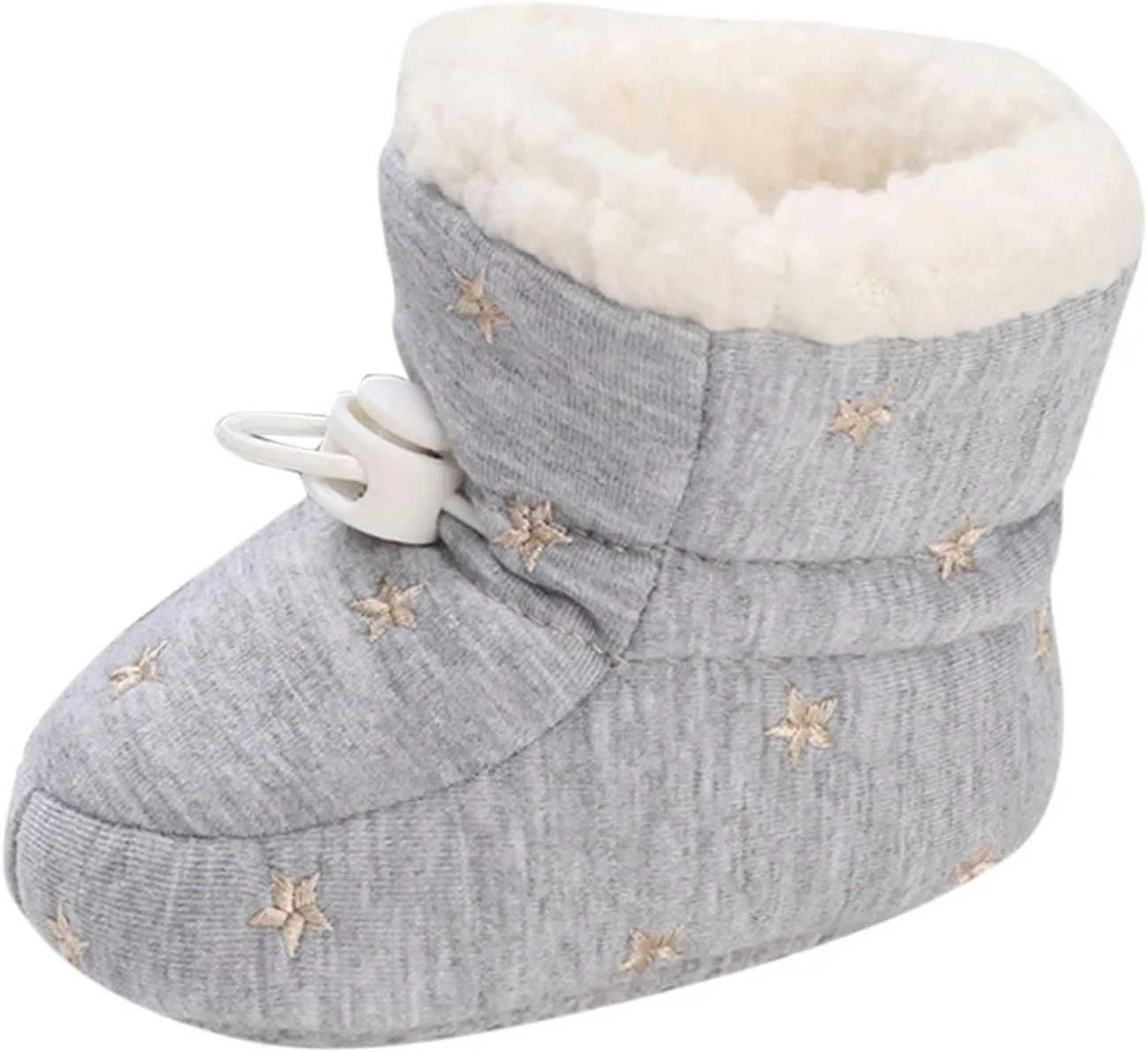 Toddler Fuzzy Lined Boots Size 12 Baby Girls Light House Short Booties Newborn Funny Furry Winter Warm Cozy Shoes