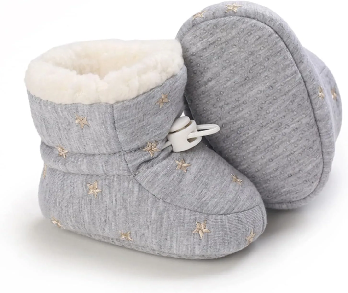 Toddler Fuzzy Lined Boots Size 12 Baby Girls Light House Short Booties Newborn Funny Furry Winter Warm Cozy Shoes