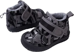 Toddler Plush Ankle Boots Little Boys Girls High Top Hiking Shoes Winter Furry Cozy Outdoor Sport Athletic Sneaker
