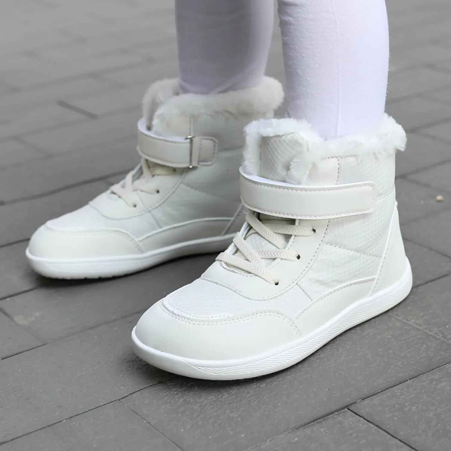 Toddler Snow Boots Boys Girls Winter Warm Shoes High Top Outdoor Sneakers For Cold Weather Water Proof Non-Slip Boots