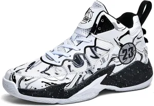 Unisex Basketball Shoes Anti Slip Breathable Fashionable Graffiti Sports Training Boots