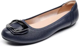 VenusCelia Women's Buckle Dance Flats Shoe