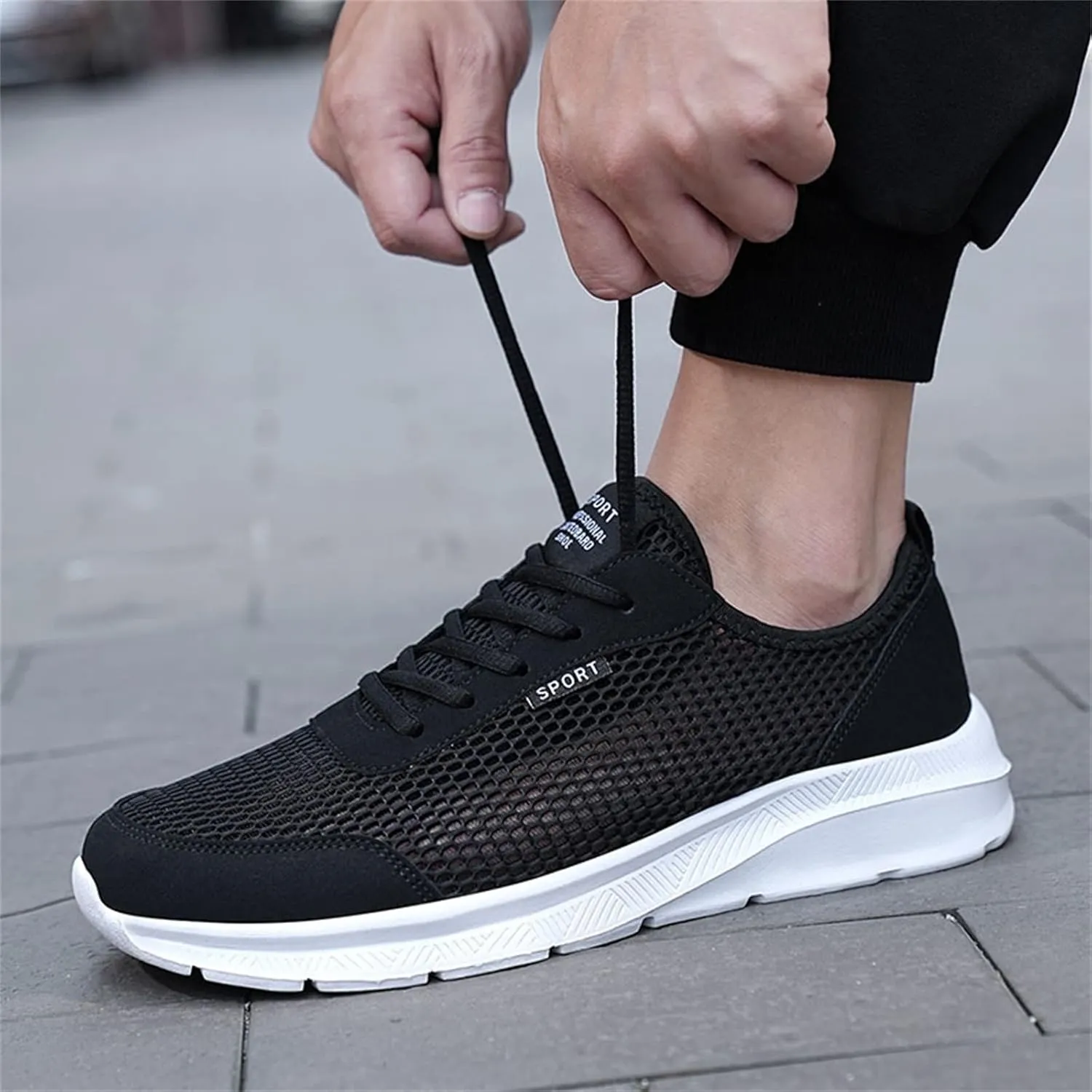 Walking Shoes Mens Comfortable Mesh Sneakers Non Slip Running Shoes Lightweight Breathable Workout Shoes