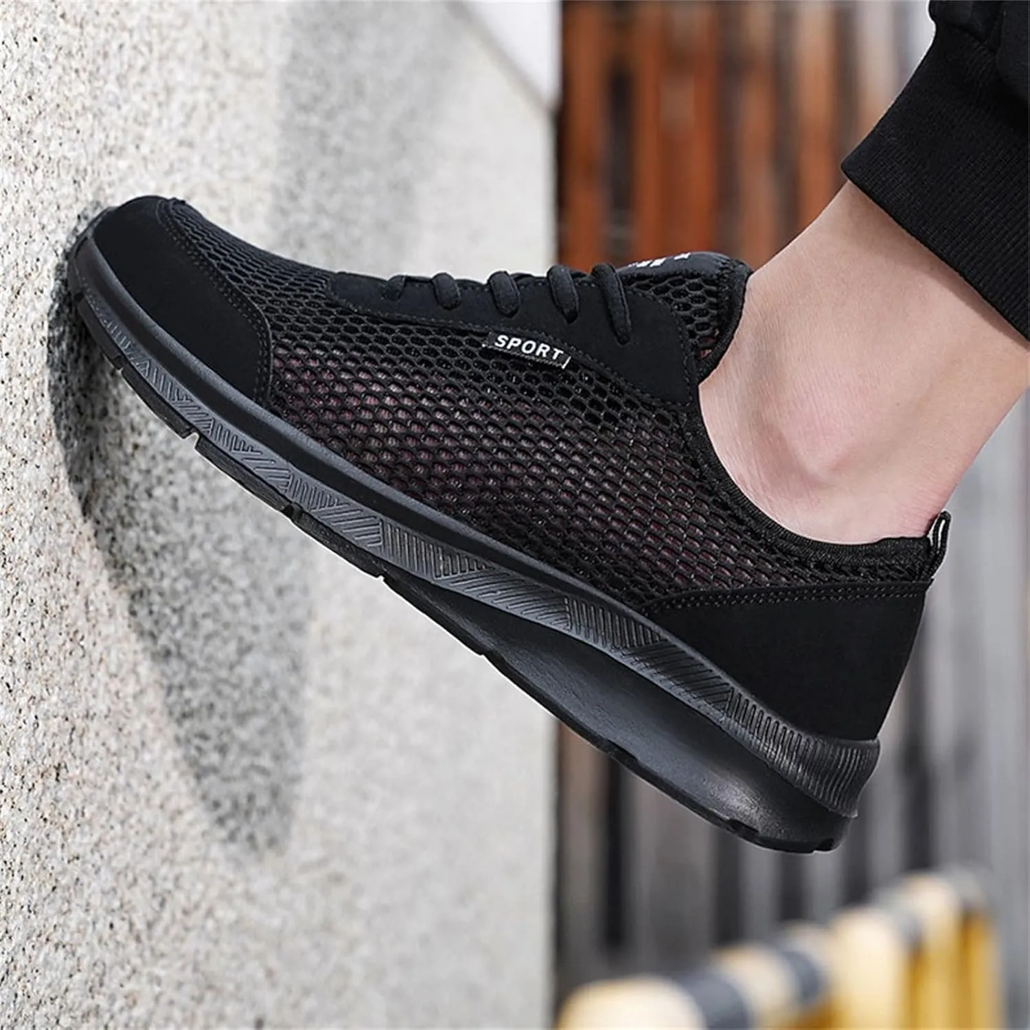 Walking Shoes Mens Comfortable Mesh Sneakers Non Slip Running Shoes Lightweight Breathable Workout Shoes