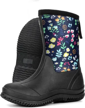 Waterproof Rain Boots for Women - Stylish and Comfortable Slip-On Design, Durable Non-Slip Rubber Sole, All-Weather Protection for Outdoor