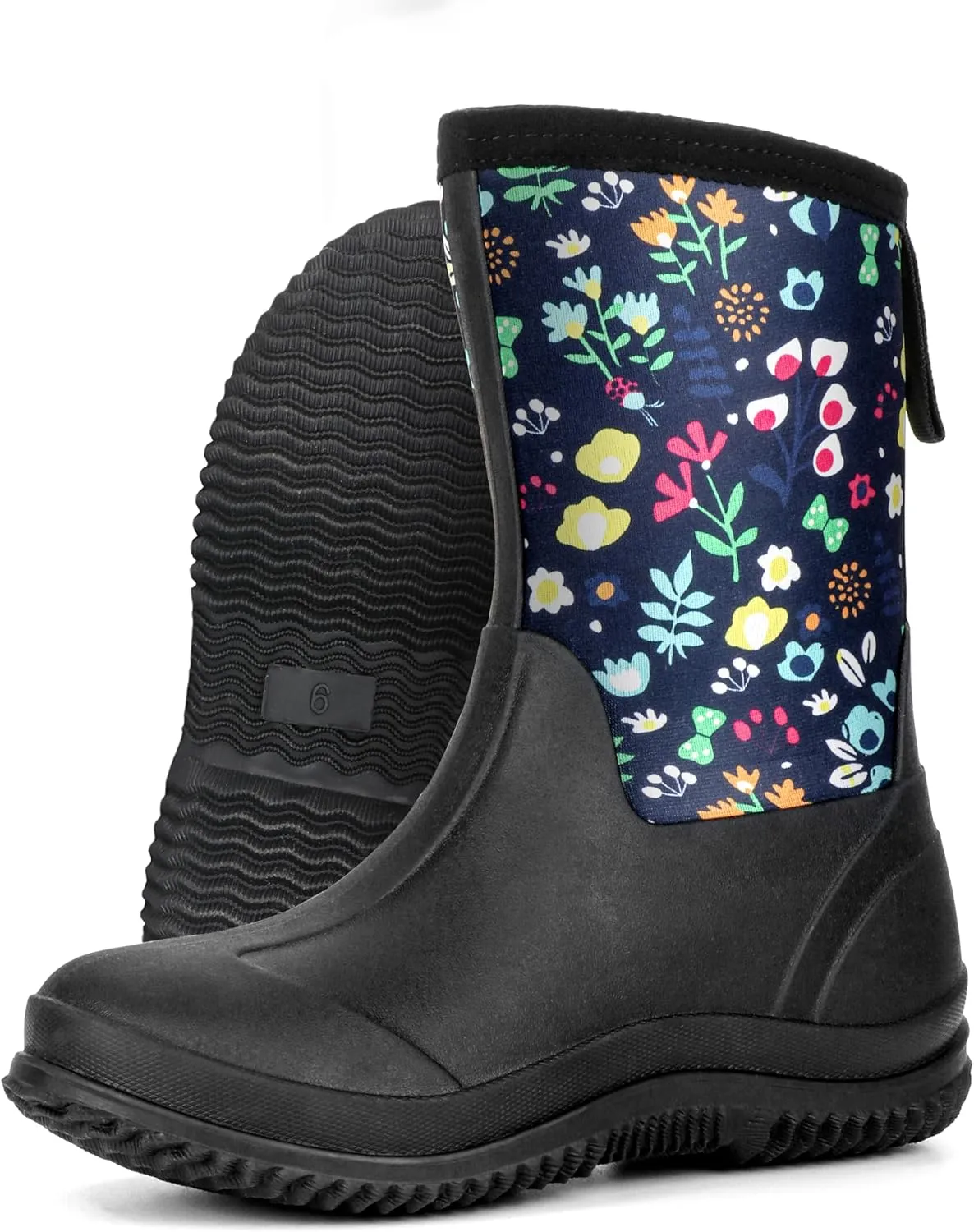 Waterproof Rain Boots for Women - Stylish and Comfortable Slip-On Design, Durable Non-Slip Rubber Sole, All-Weather Protection for Outdoor