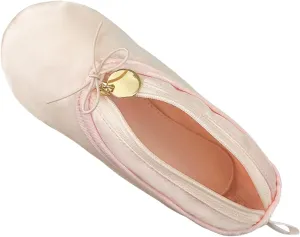 WKLOUYHE Ballet Shoe Makeup Bag Ballet Slipper Pouch Mini Makeup Bag Dancers Gifts Dance Bag for Girls (Pink)