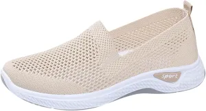Women Lightweight Slip On Shoes Casual Comfortable Walking Sneakers Canvas Flats Non Slip Breathable Loafers