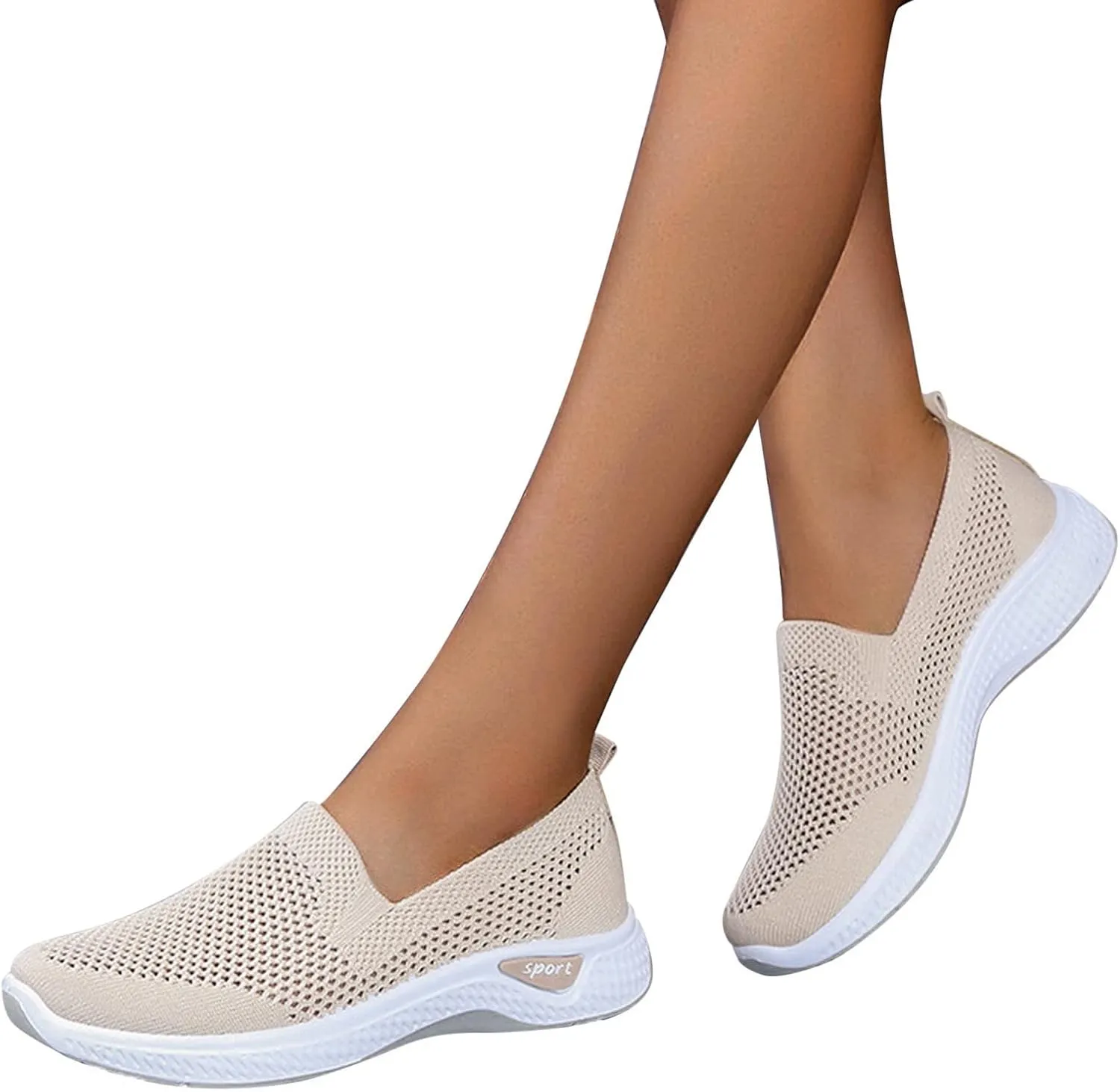 Women Lightweight Slip On Shoes Casual Comfortable Walking Sneakers Canvas Flats Non Slip Breathable Loafers