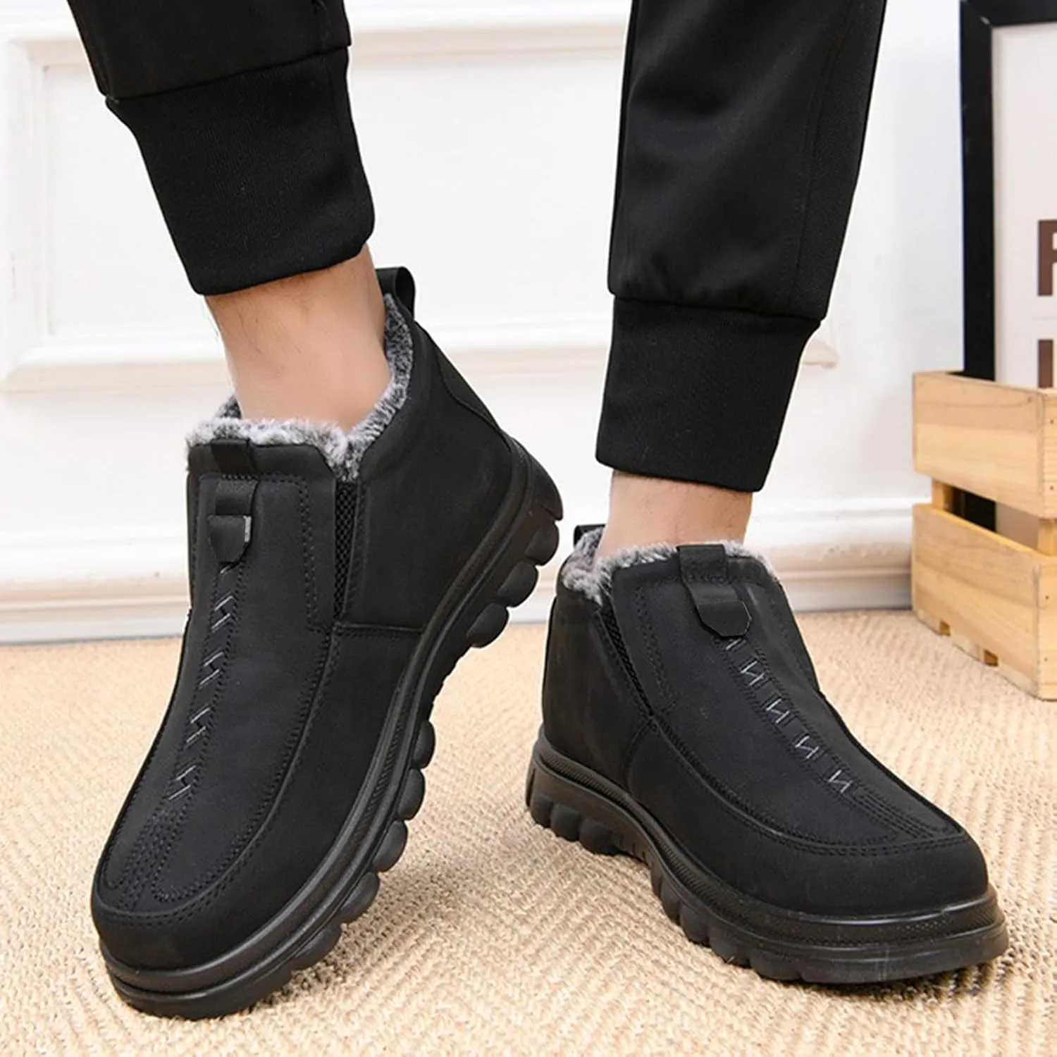 Women Snow Shoes Non-Slip Winter Walking Shoes For Men Plush Lined Hiking Boots Women aterproof Casual Shoes