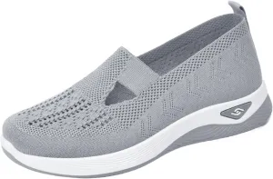 Women's Athletic Walking Shoes Arch Support Non Slip Work Shoes Slip On Casual Mesh-Comfortable Tennis Workout Sneakers Orthopedic Breathable Soft Shoes Athletic Fashion Sneakers