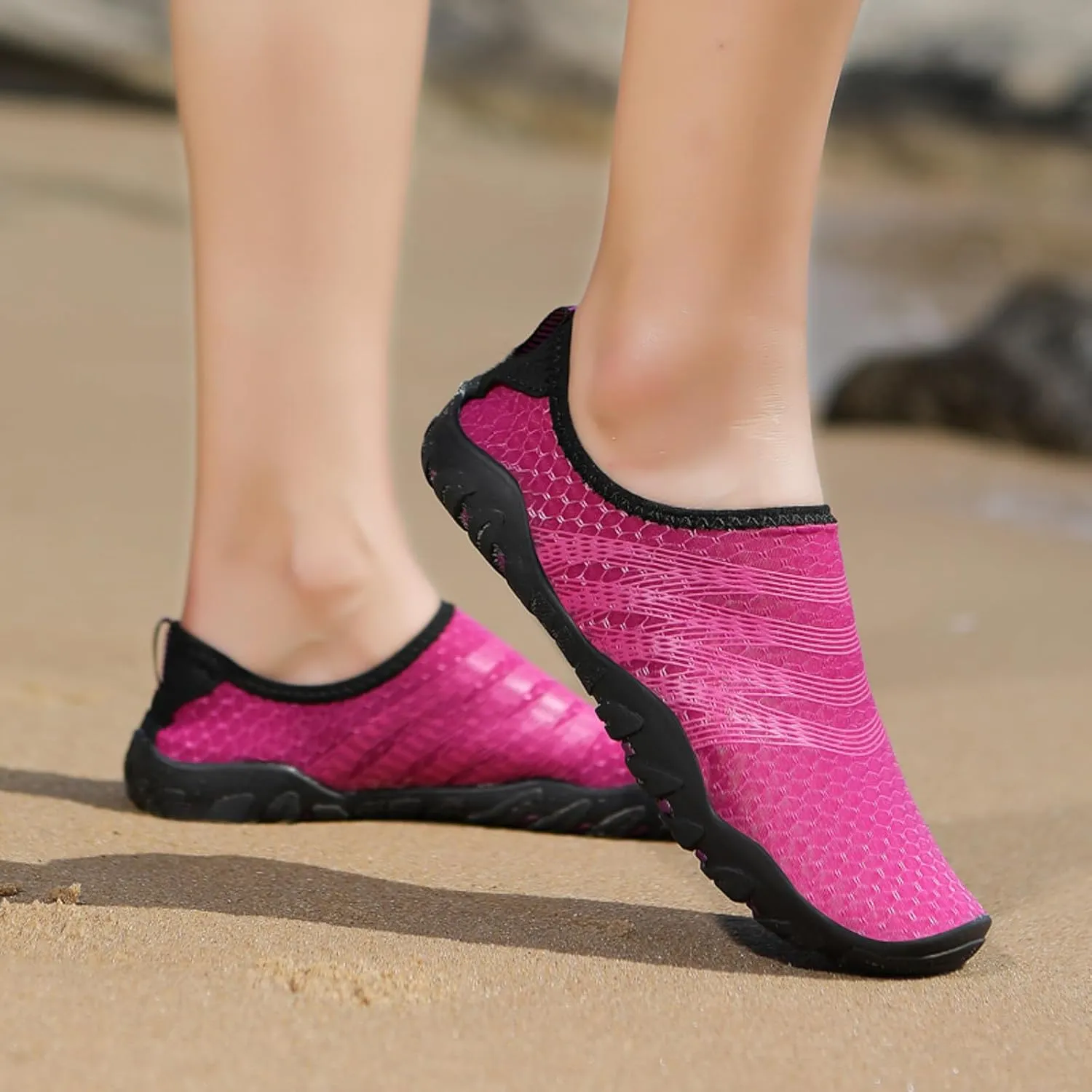 Womens Barefoot Minimalist Shoes Flat Bottomed Non Slip Wading Shoes Slip On Comfortable Grounded Footwear